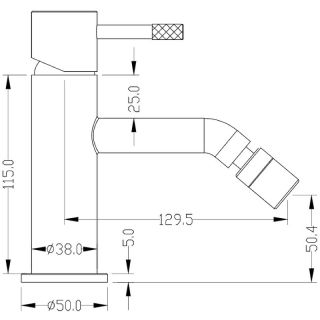 Смеситель для биде Boheme Uno 466-WG белый/золото